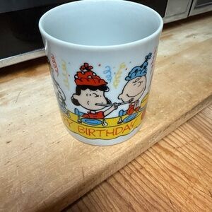 Colorful Birthday Mug with Snoopy Characters